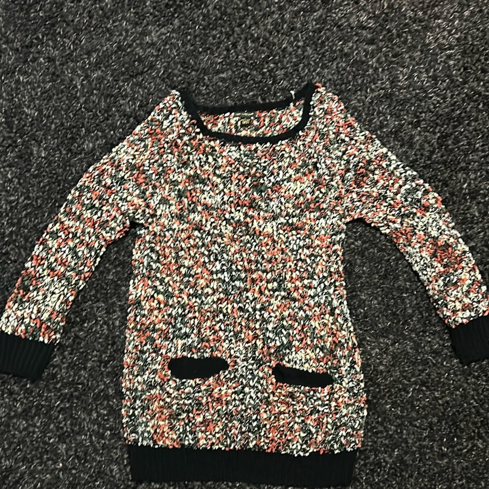 QED London Long Knit-Style Sweater